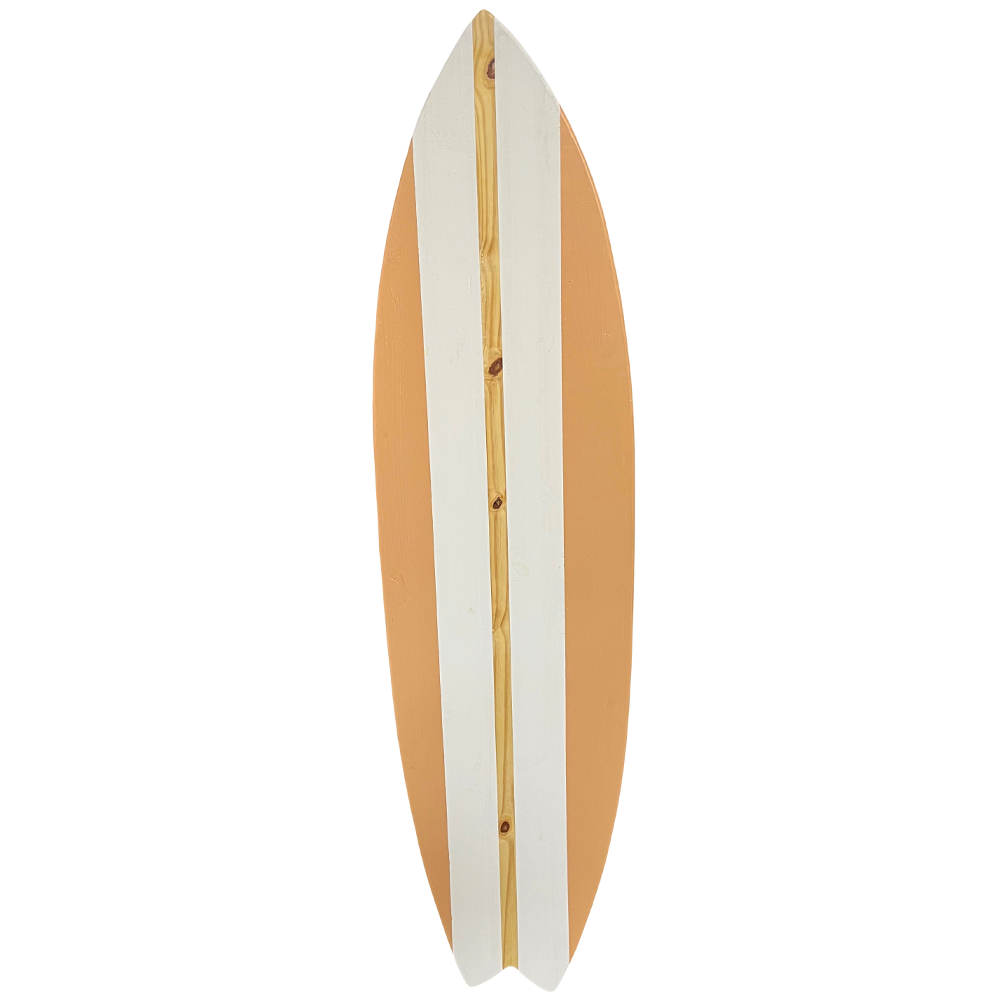 Location planche de surf beige et blanche