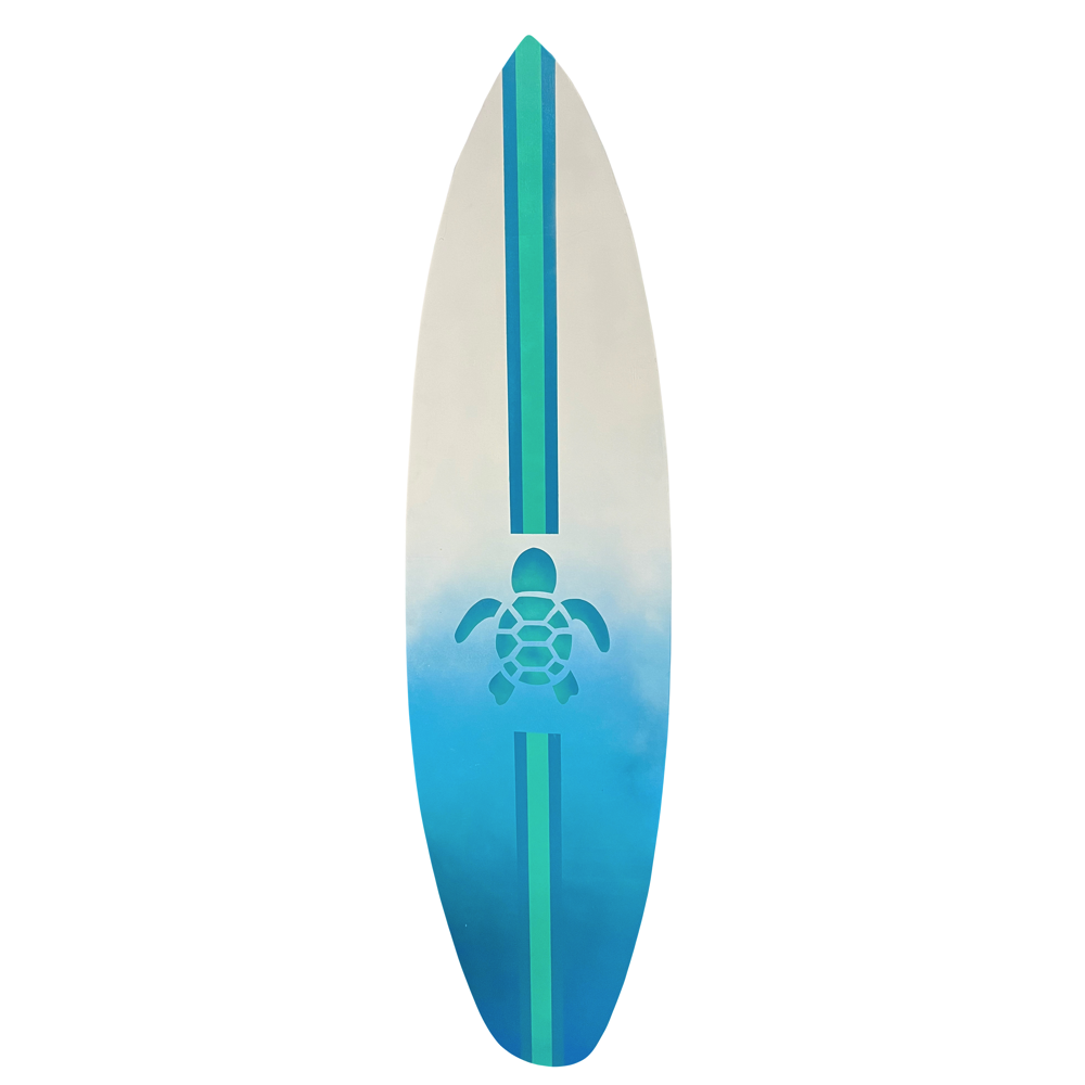 Location planche de surf bleue tortue de mer
