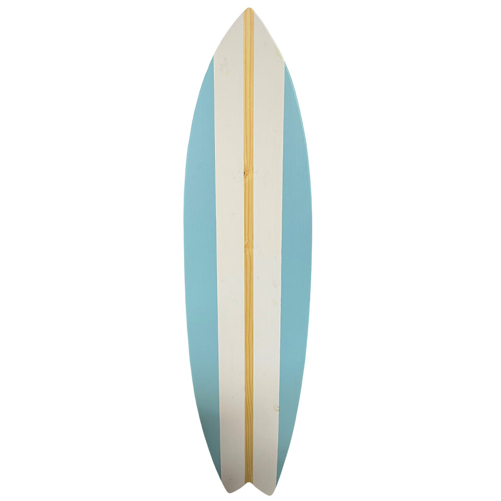 Location planche de surf bleue et blanche