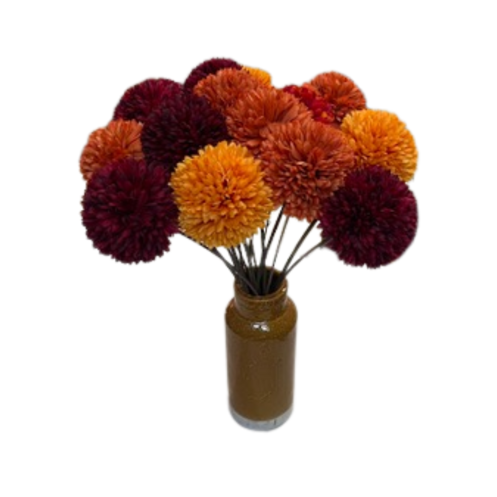 Location d'un Vase avec Fleurs Rouge Et Orange